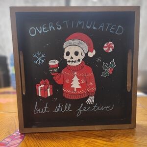 Festive Skeleton Holiday Tray